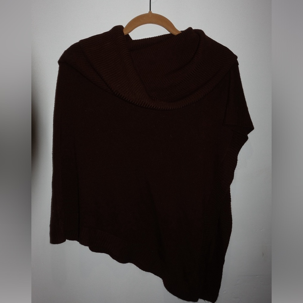Brown sweater shawl bcbg